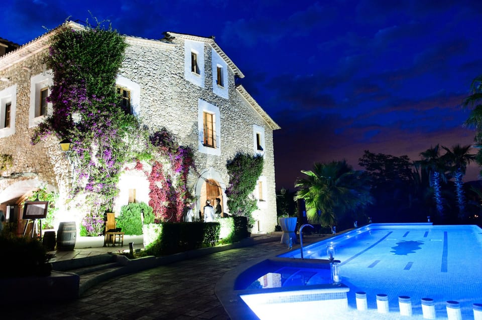 Lit up at night