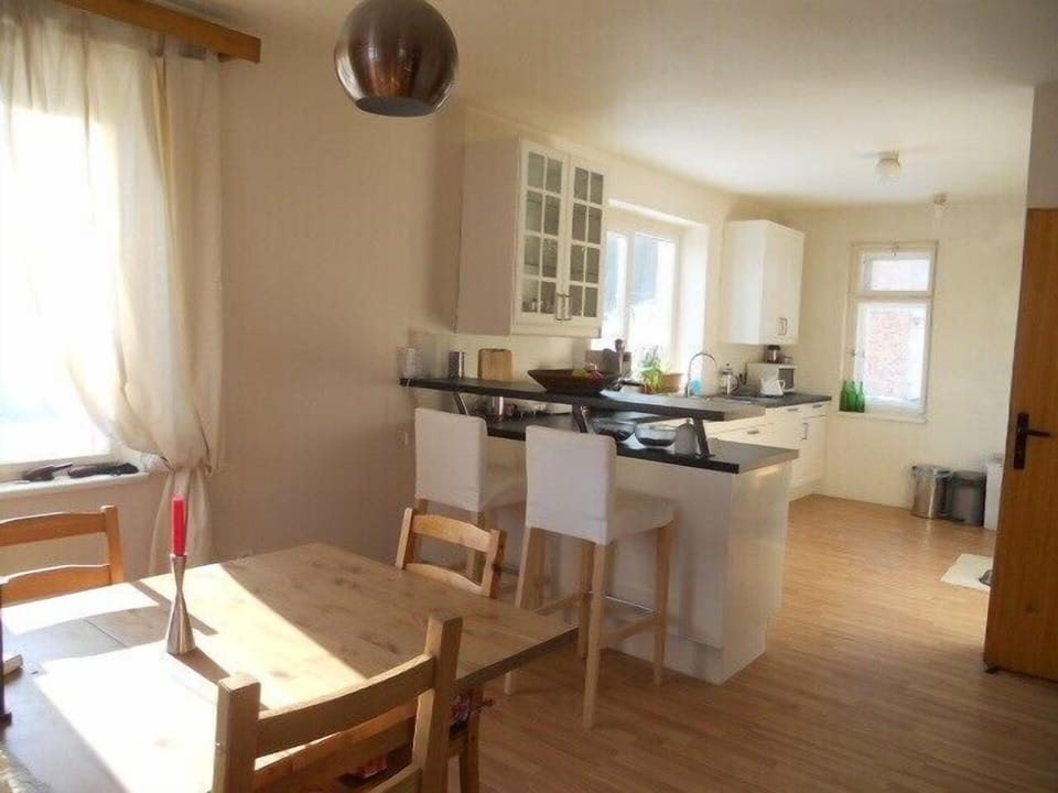 The kitchen/dining room