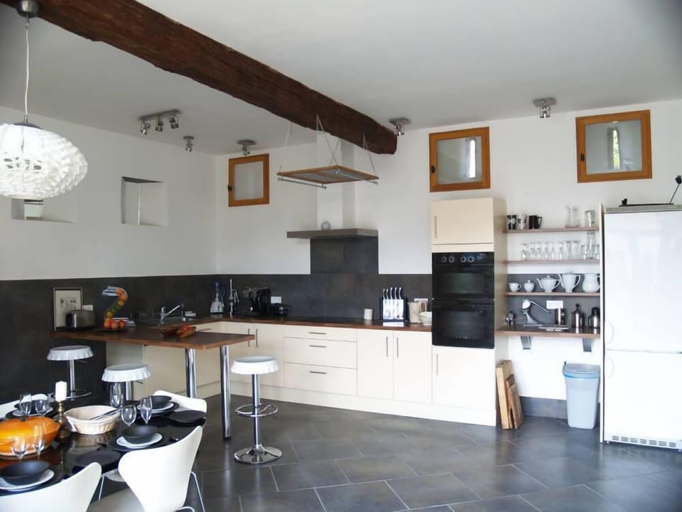 Dining room and kitchen open plan