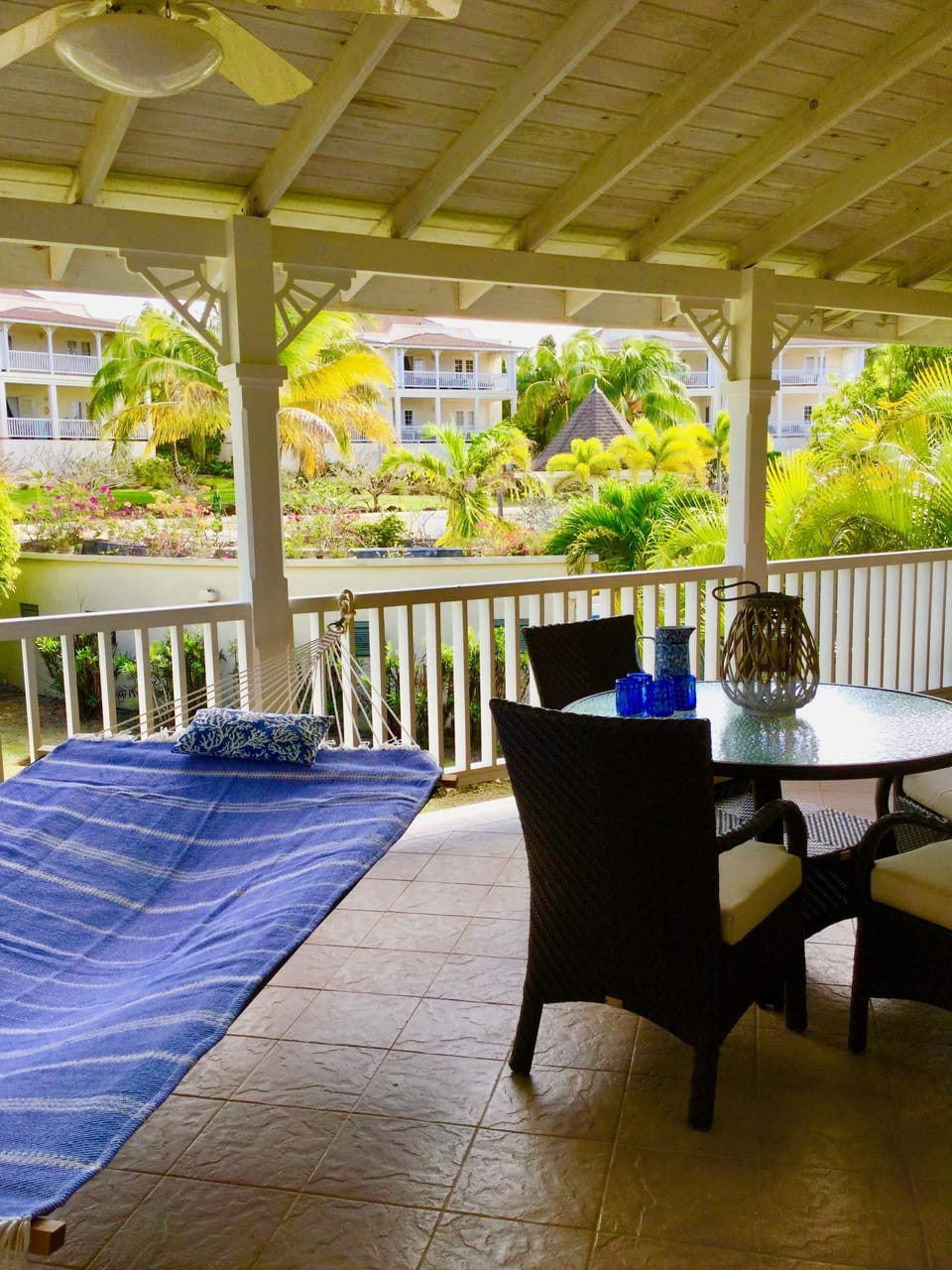 Relax and watch the clouds drift by in the  warm tropical breeze.