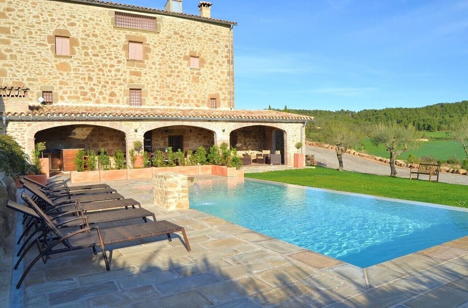 The pool and terrace area is perfect for a family