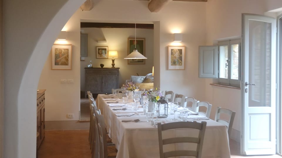 Table set for twelve.