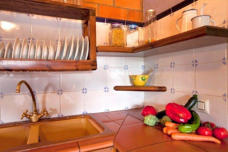 The kitchen is traditional with many small details