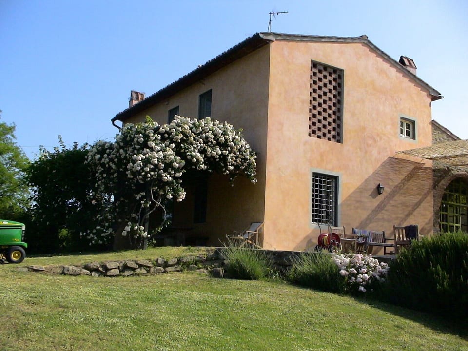 House from garden, front