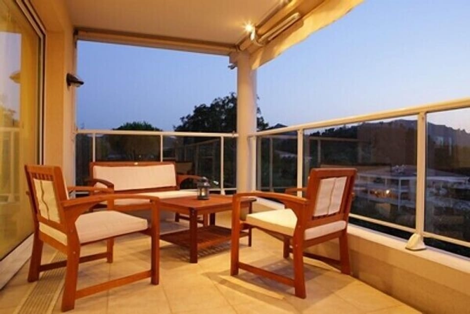 Terrace at night