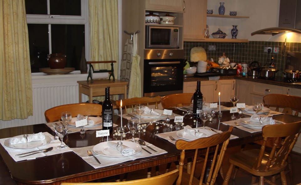 Ready for family celebration. Seats 10 and occasionally more