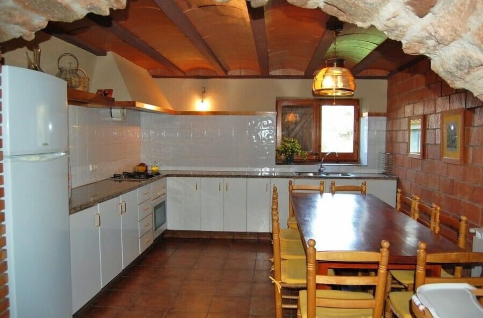 There are 2 pretty kitchens in the house