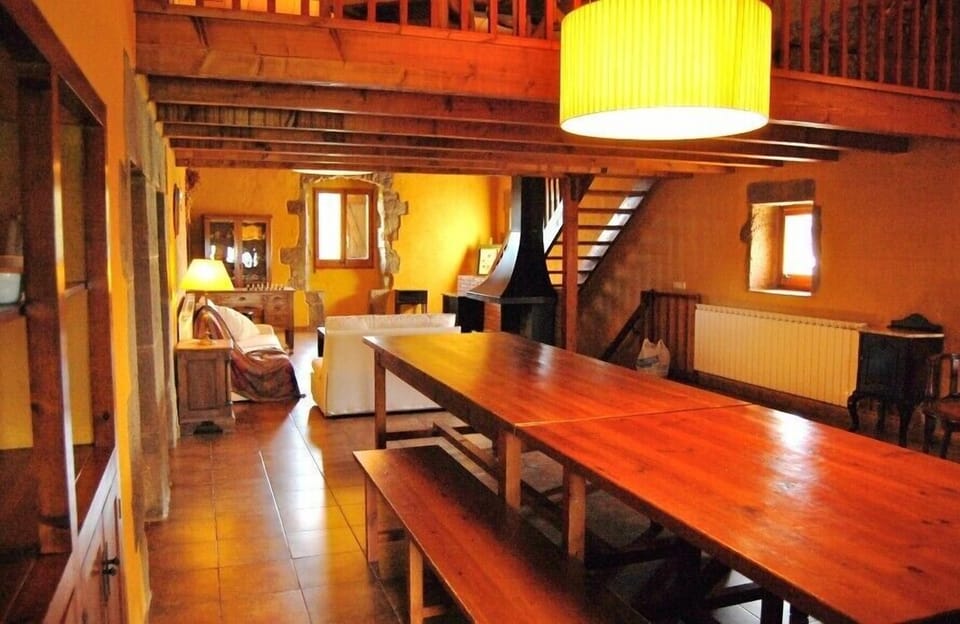 The indoor dining area is huge