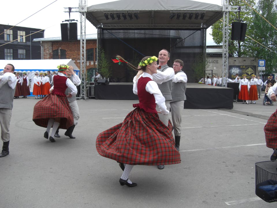 Street scene in Liepaja - always something to watch!