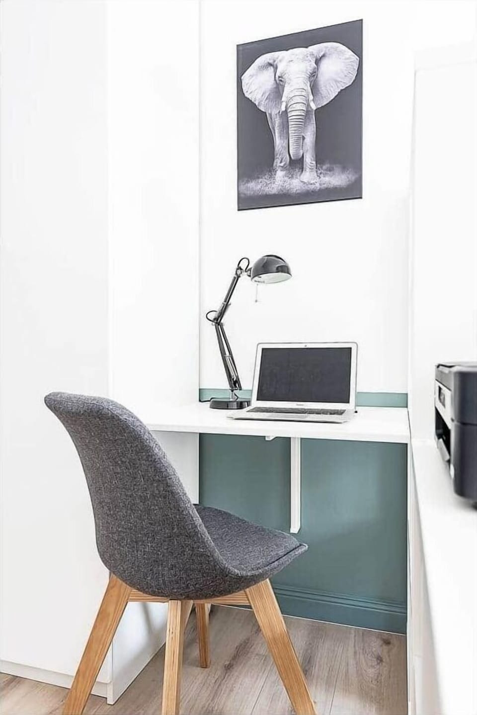 Coin bureau avec imprimante (PC non fourni)