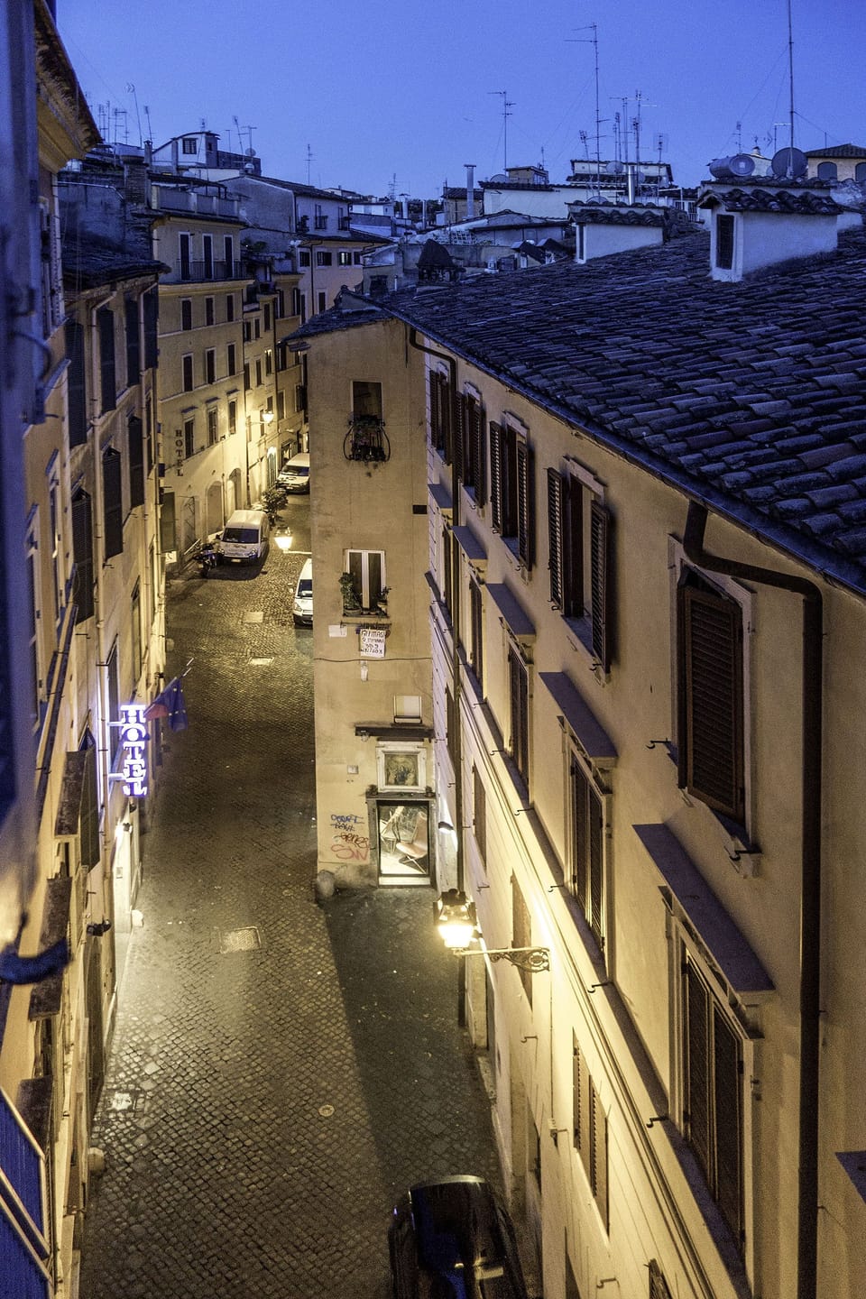 A romantic evening view of your street.