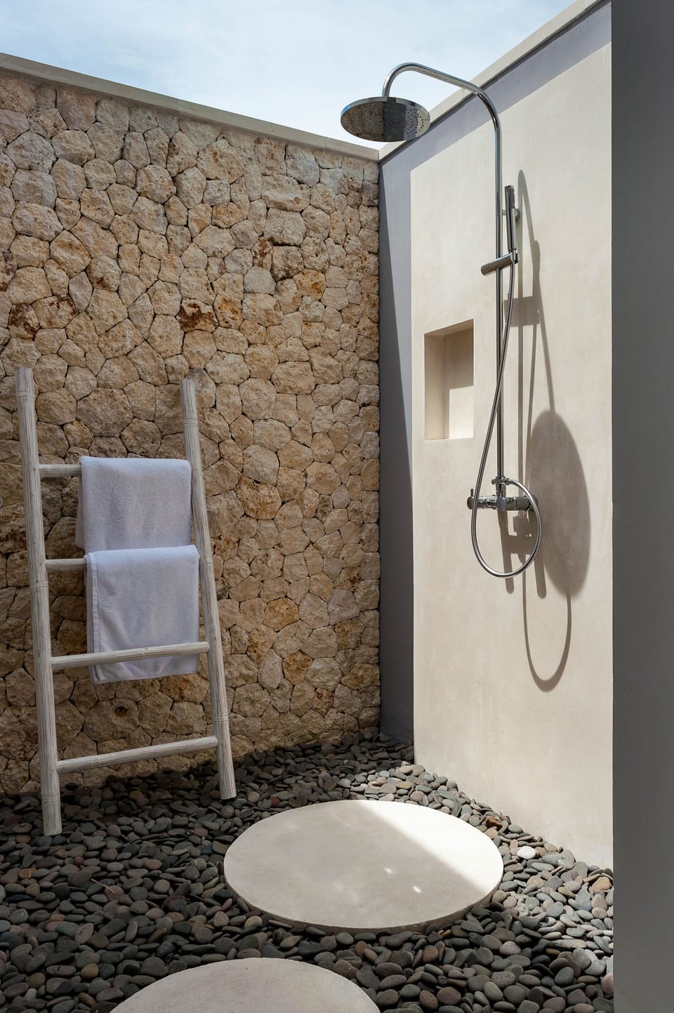 Outdoor rainforest shower