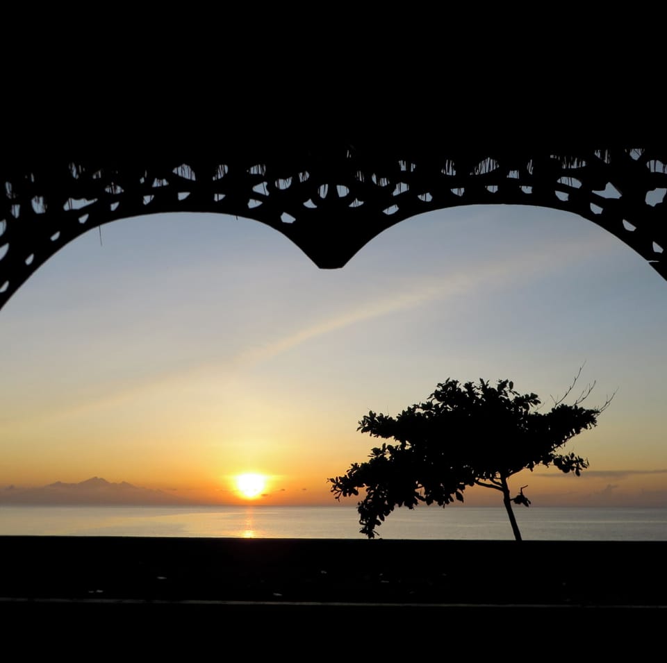 Sunset from our gate