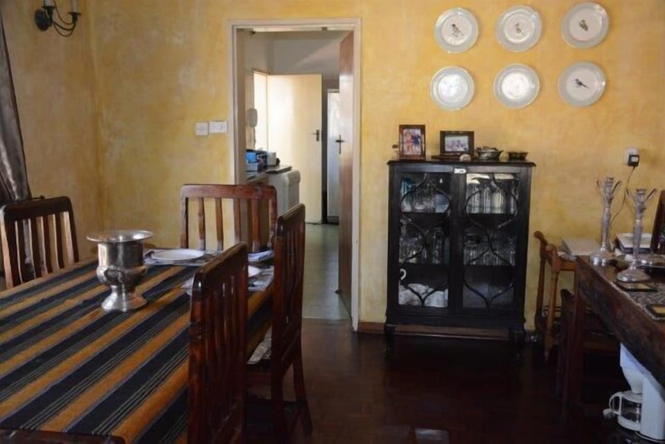 Dining room leading onto kitchen and back door