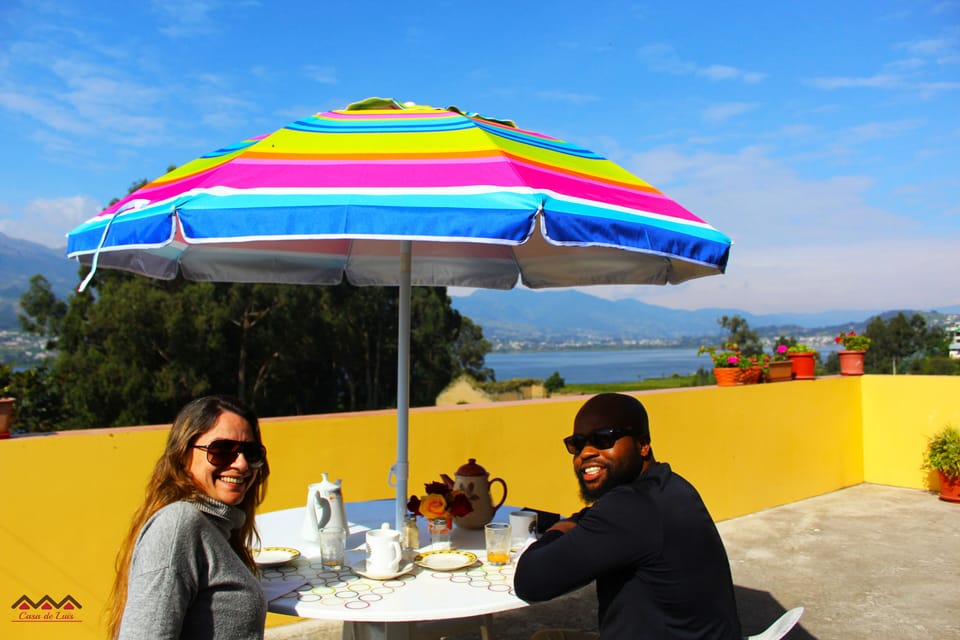 Terrace with lake & Mountain views, ideal for breakfast