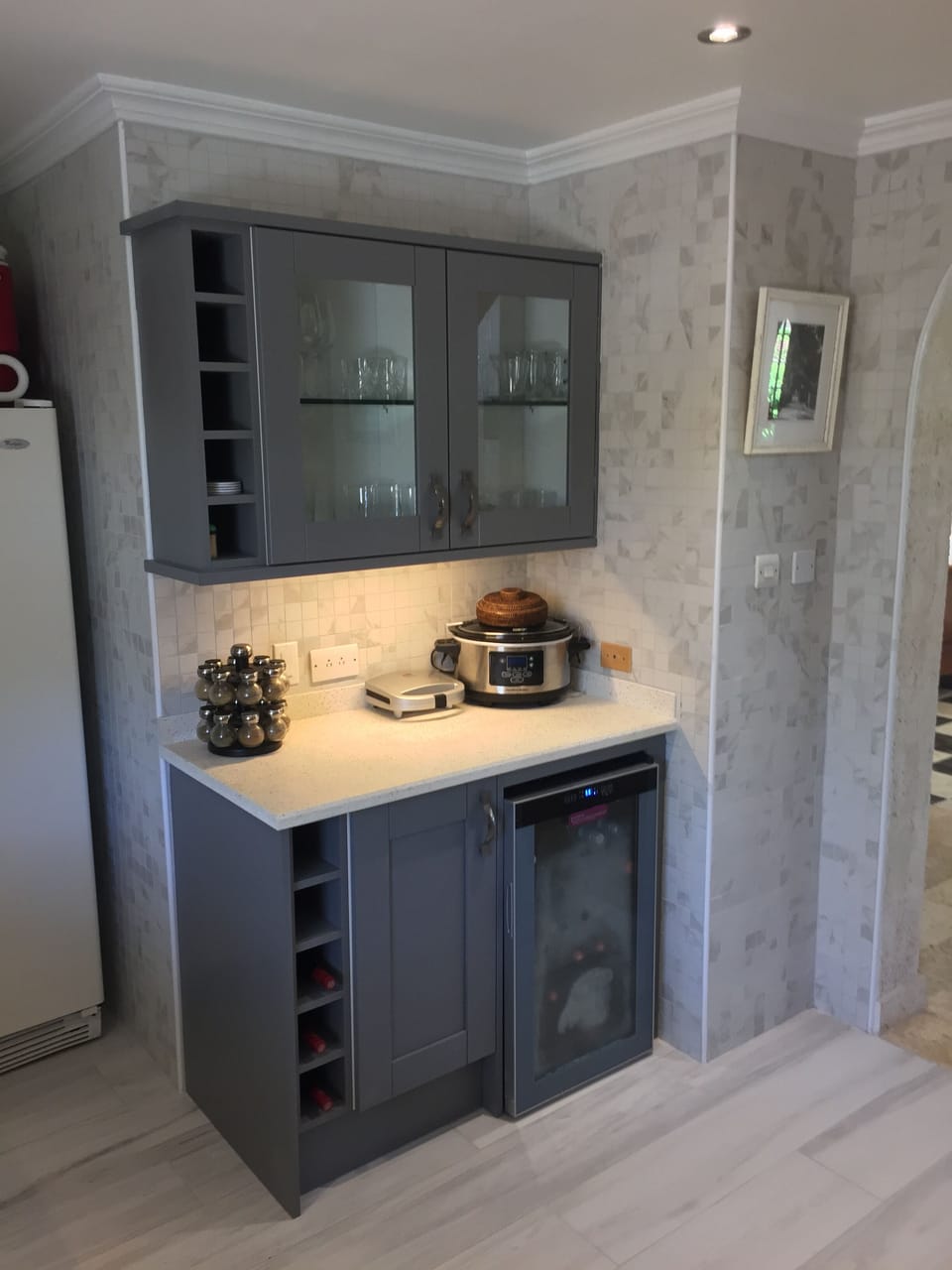 Kitchen With Wine Cooler