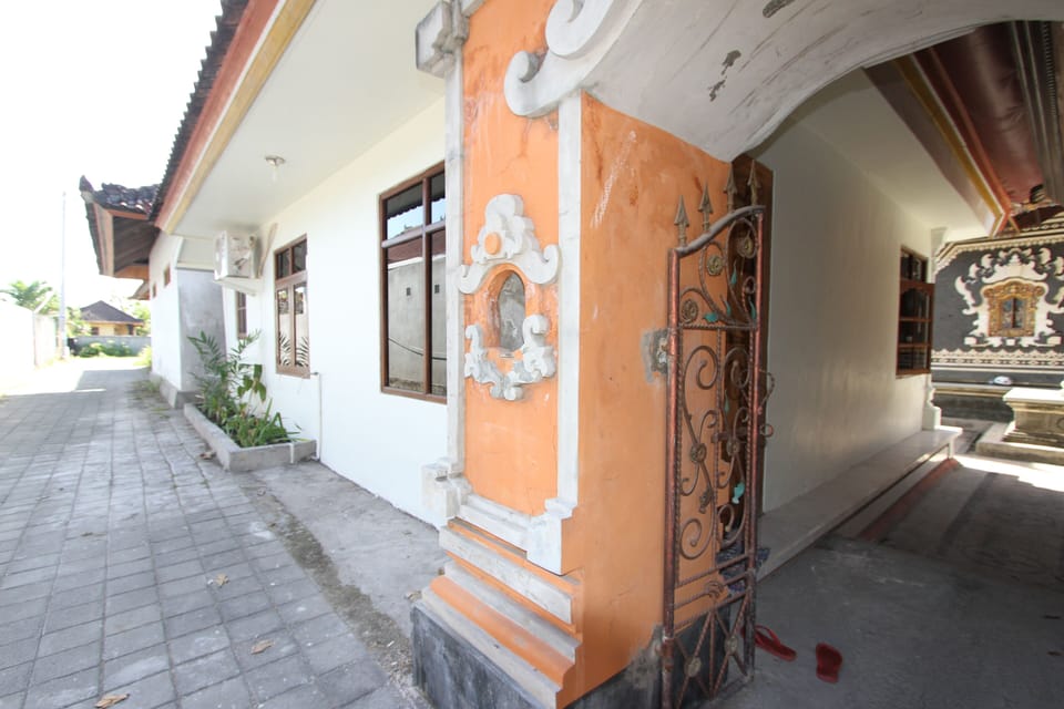 Front entry and gang/driveway.