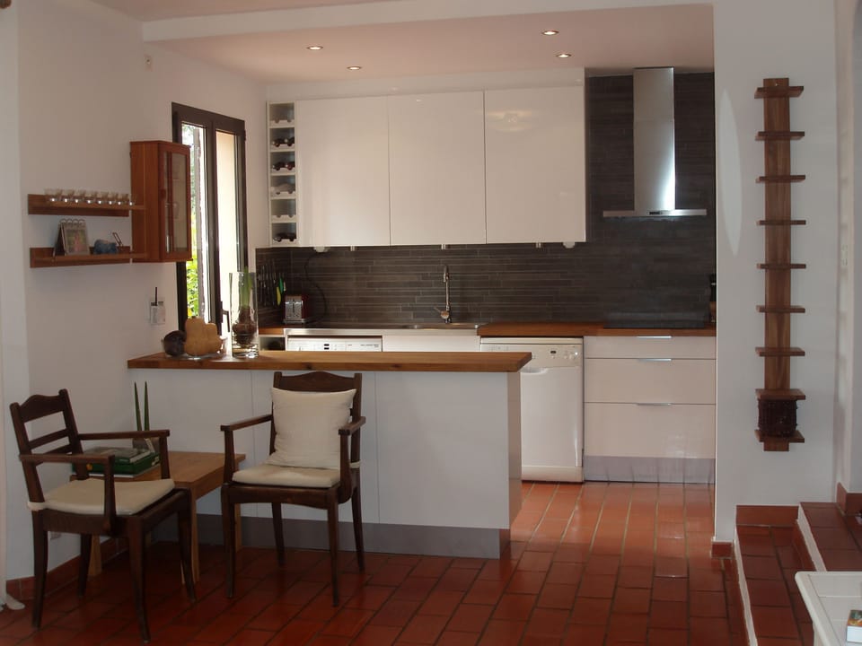 Open kitchen.