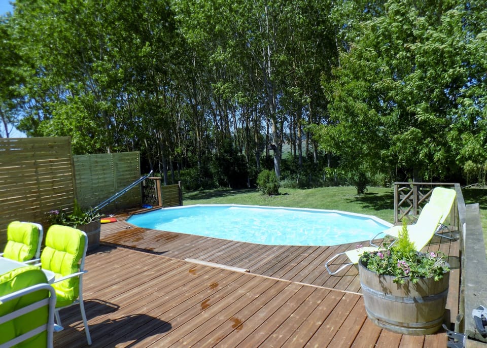 Swimming Pool with new decked area