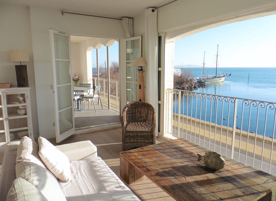 Stunning sea views over the lagoon from lounge and private terrace