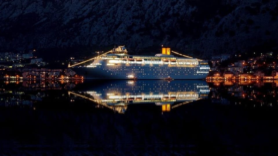 Kotor bay by night