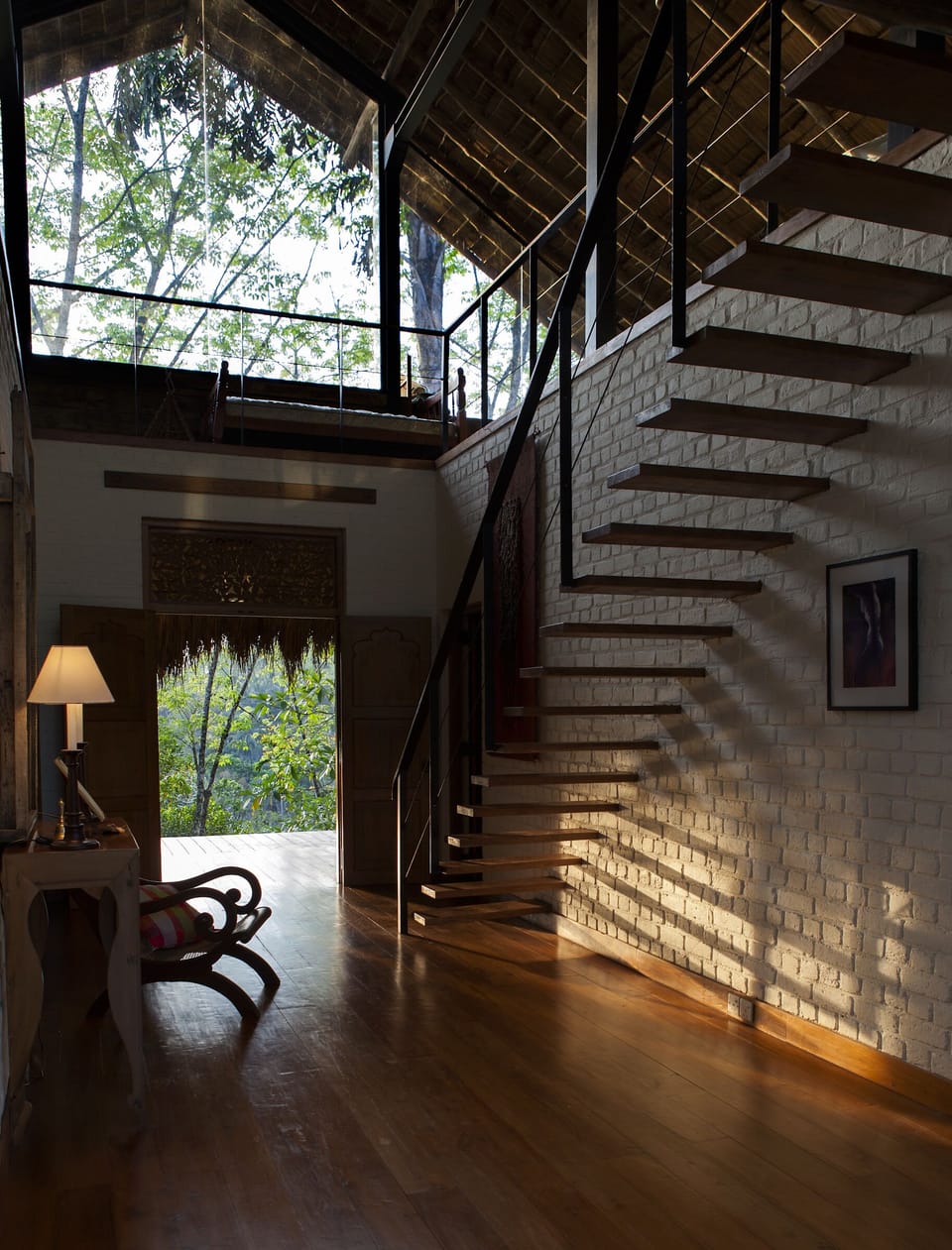 Staircase to the mezzanine