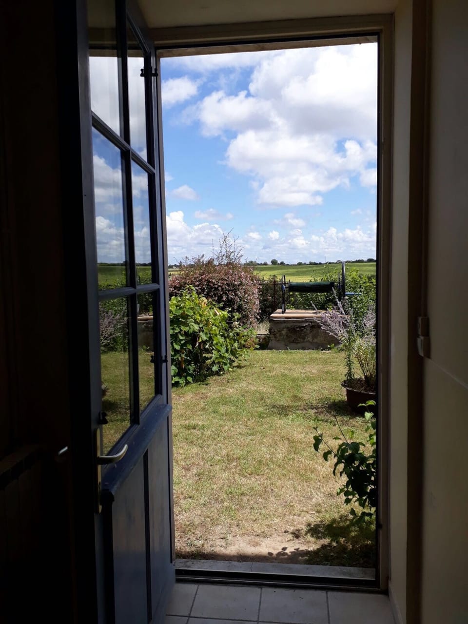Looking out across the original well and valley