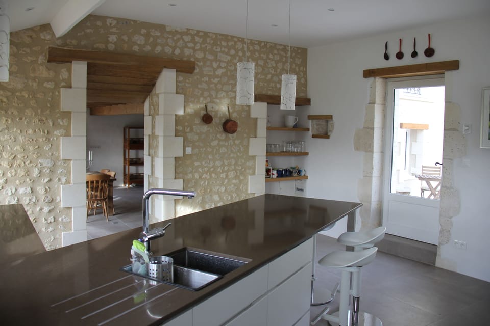 Fully equipped designer kitchen with breakfast bar