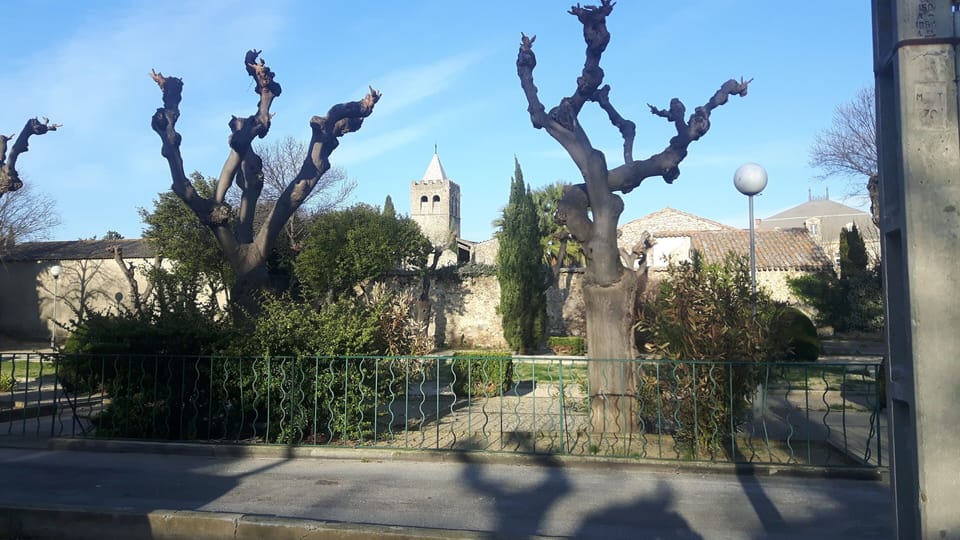 An Argeliers square in spring