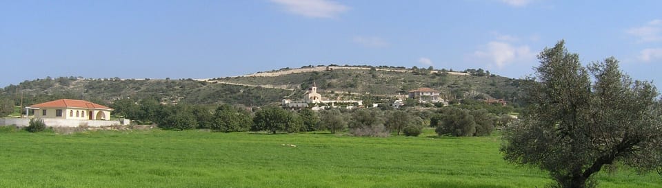 Local scenery...famous church nestles in the foothills of Alethriko.