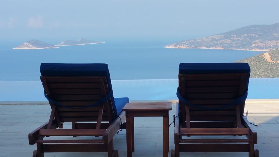 Sunning views from pool terrace