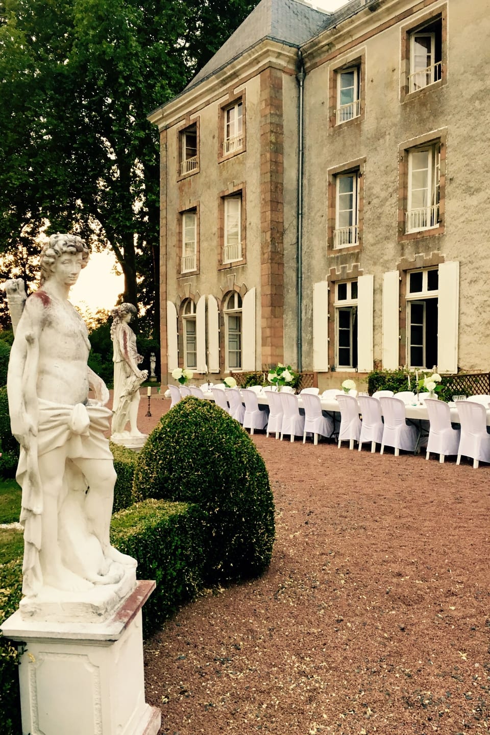Outdoor banquet area