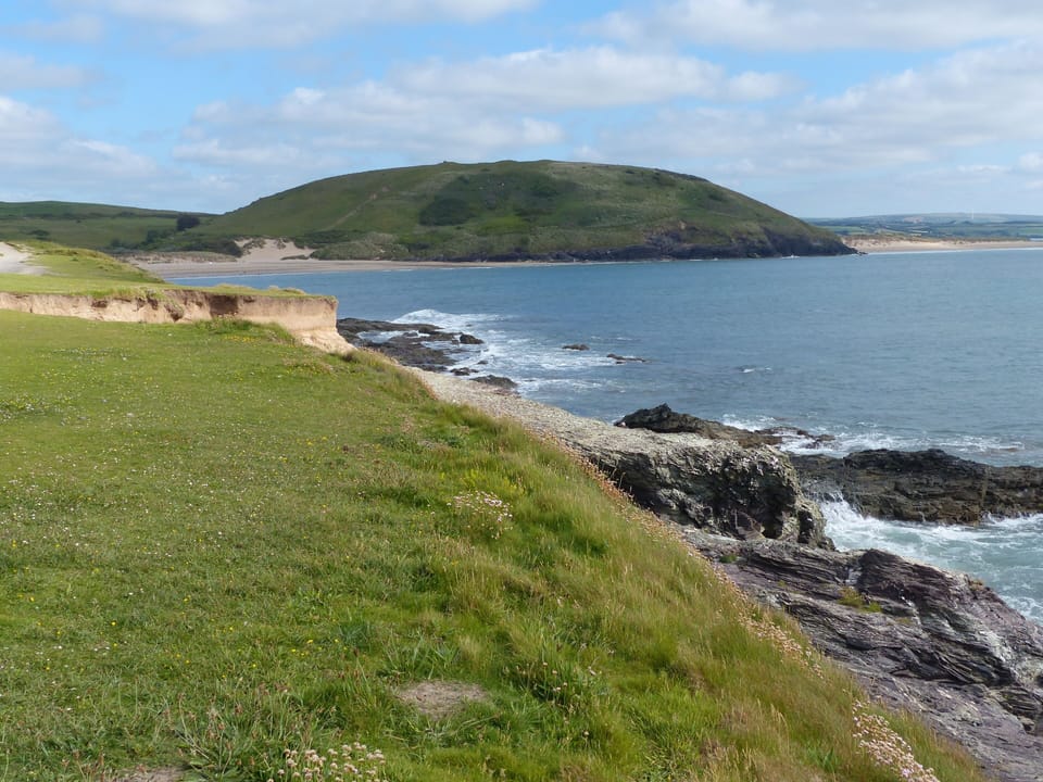 view over Brea Hill, Daymer Bay and the Camel Estuary