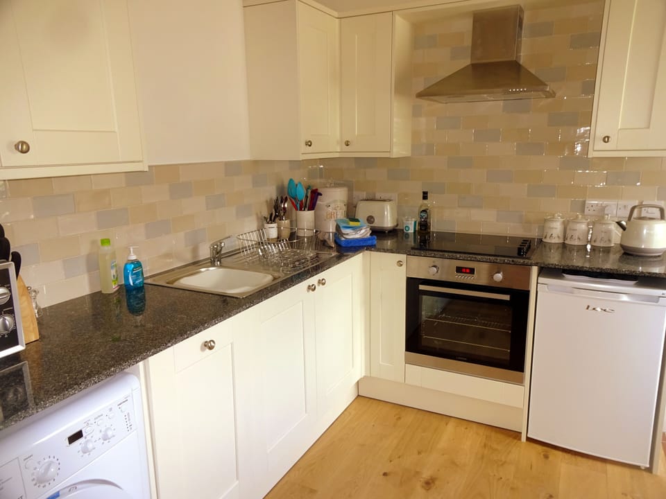 Well-equipped kitchen.