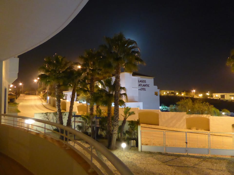 Evening view of entrance road from balcony