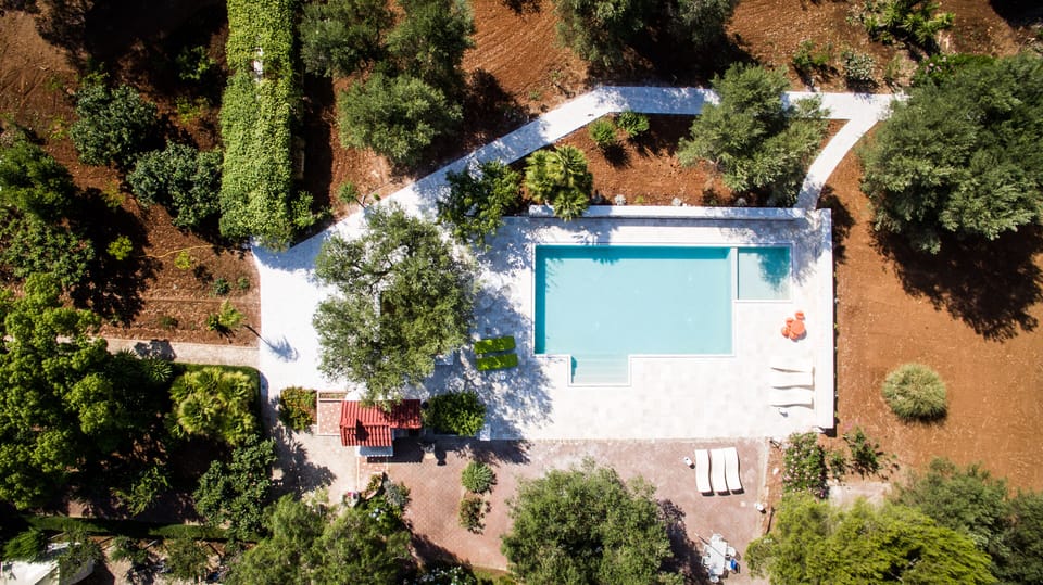 Bird's view of the pool
