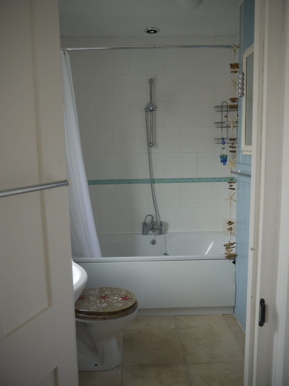 Bathroom with shower.