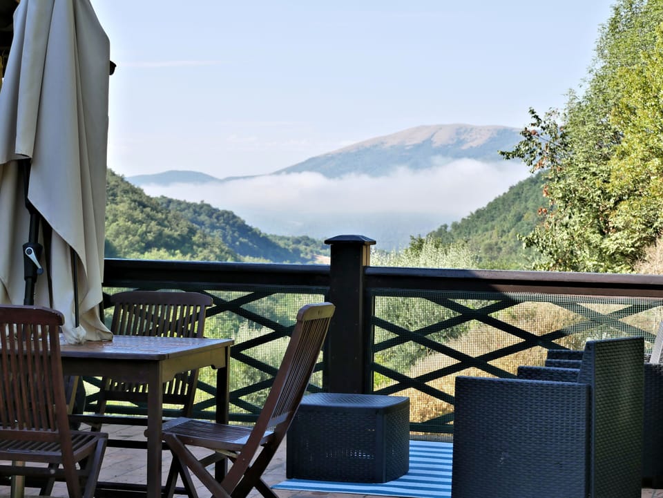 Misty morning view
