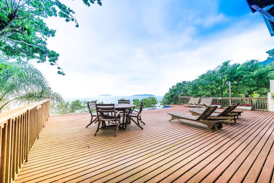 The deck by the sea