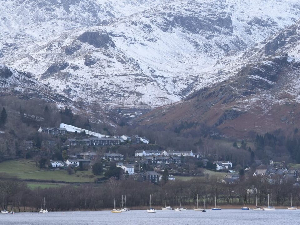 Wintery views of Coniston Old Man