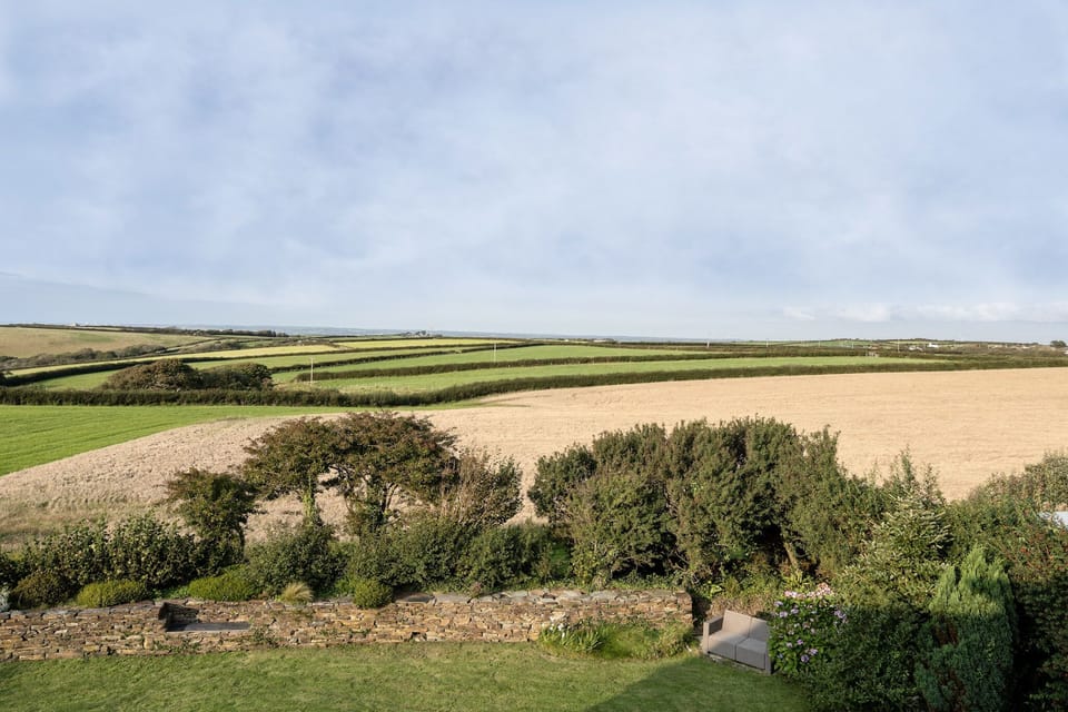 View across open fields