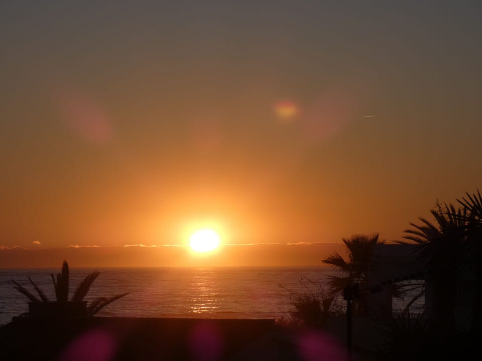 Sunset from the upstairs terrace