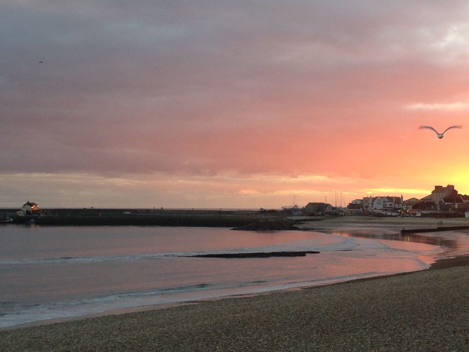 Lyme Regis at sunset.10 min drive from Bryher.
