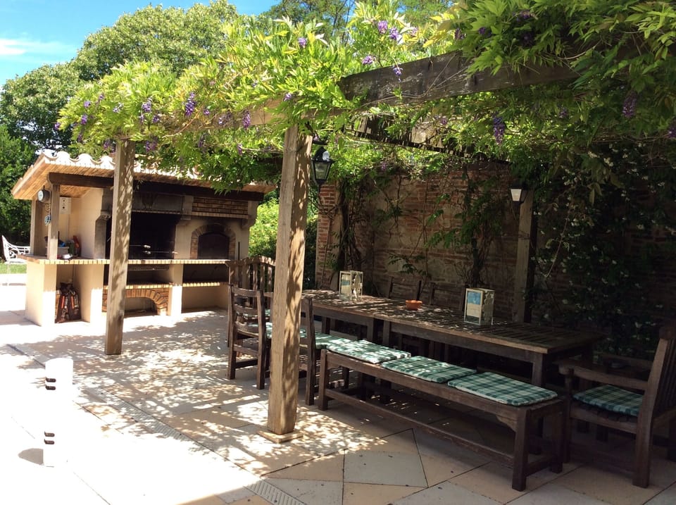 There is a built in BBQ and Pizza oven with direct access to the second kitchen
