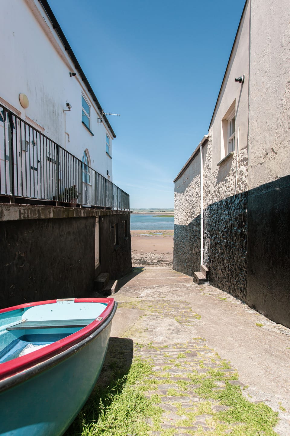 The slipway leading down to the beach; a stone's throw from the doorstep.