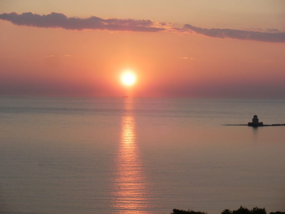sunset from the ground floor terrace