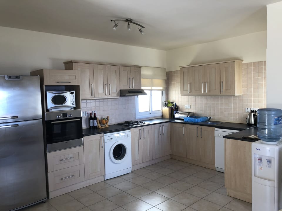 The kitchen area