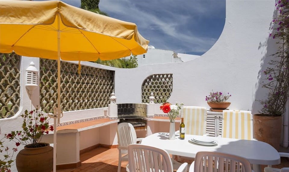 Outdoor terrace by the pool