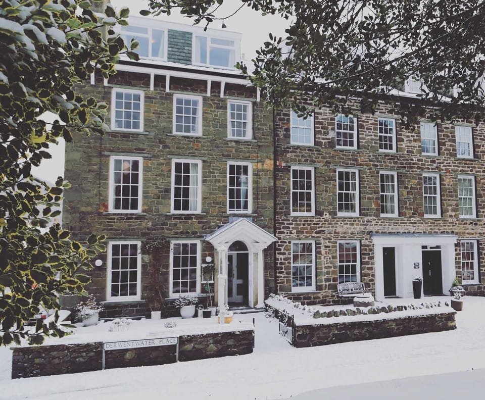 Front of the property in the snow