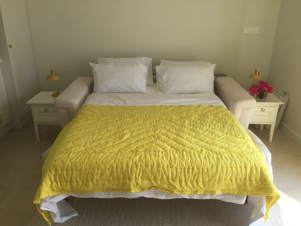 The sofa turns into a comfy double sofabed with deep mattress